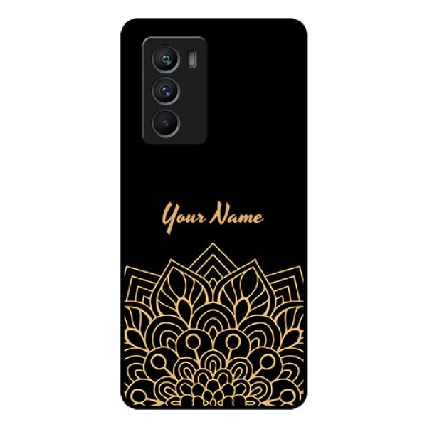 iQOO 9 SE 5G Custom Glass Phone Case - Golden mandala Design