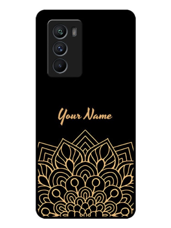 Custom iQOO 9 SE 5G Custom Glass Phone Case - Golden mandala Design