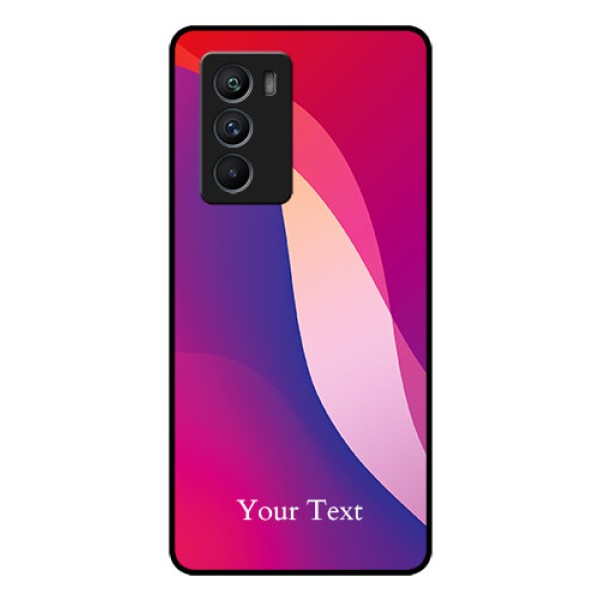 iQOO 9 SE 5G Personalized Glass Phone Case - Digital abstract Overlap Design