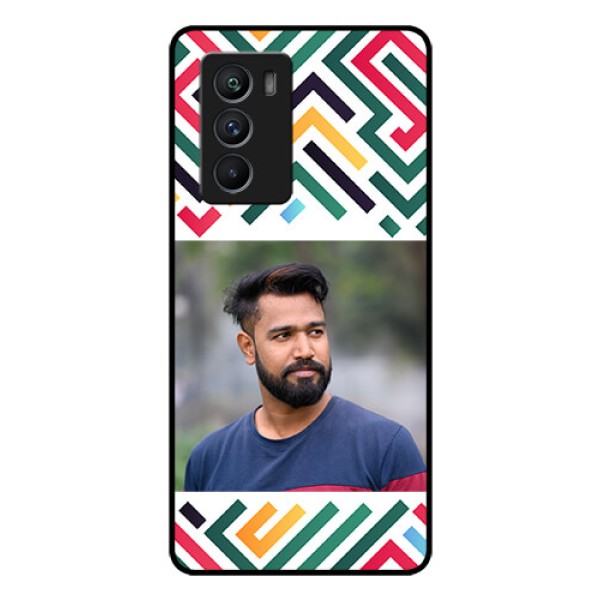 iQOO 9 SE 5G Personalized Glass Phone Case - Colorful Maze Pattern Design iQOO 9 SE 5G Personalized Glass Phone Case - Colorful Maze Pattern Design