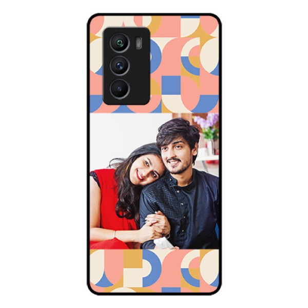 iQOO 9 SE 5G Photo Printing on Glass Case - Semi-circle Maze Pattern Design