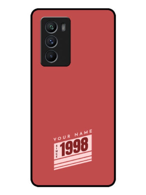 Custom iQOO 9 SE 5G Custom Glass Phone Case - Red custom year of birth Design