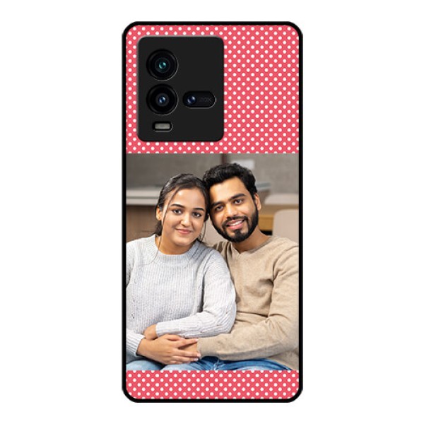 iQOO 9T 5G Custom Glass Phone Case - White Dotted Design