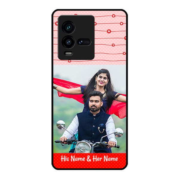 iQOO 9T 5G Personalized Glass Phone Case - Red Pattern Case Design iQOO 9T 5G Personalized Glass Phone Case - Red Pattern Case Design