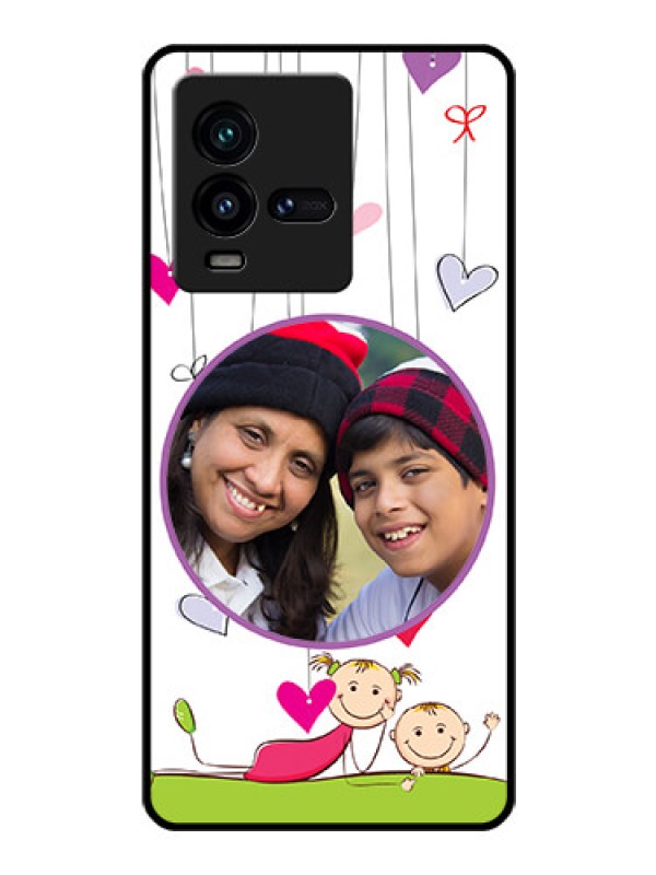 Custom iQOO 9T 5G Photo Printing on Glass Case - Cute Kids Phone Case Design