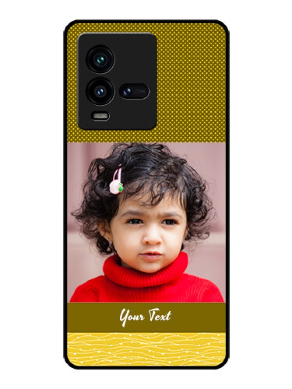 Custom iQOO 9T 5G Custom Glass Phone Case - Simple Green Color Design