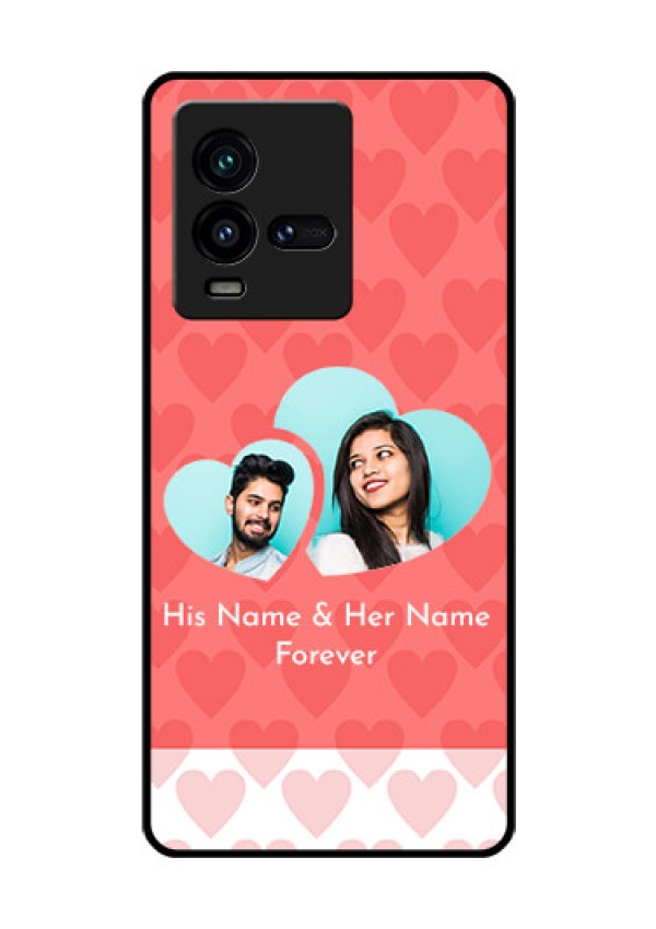 iQOO 9T 5G Personalized Glass Phone Case - Couple Pic Upload Design