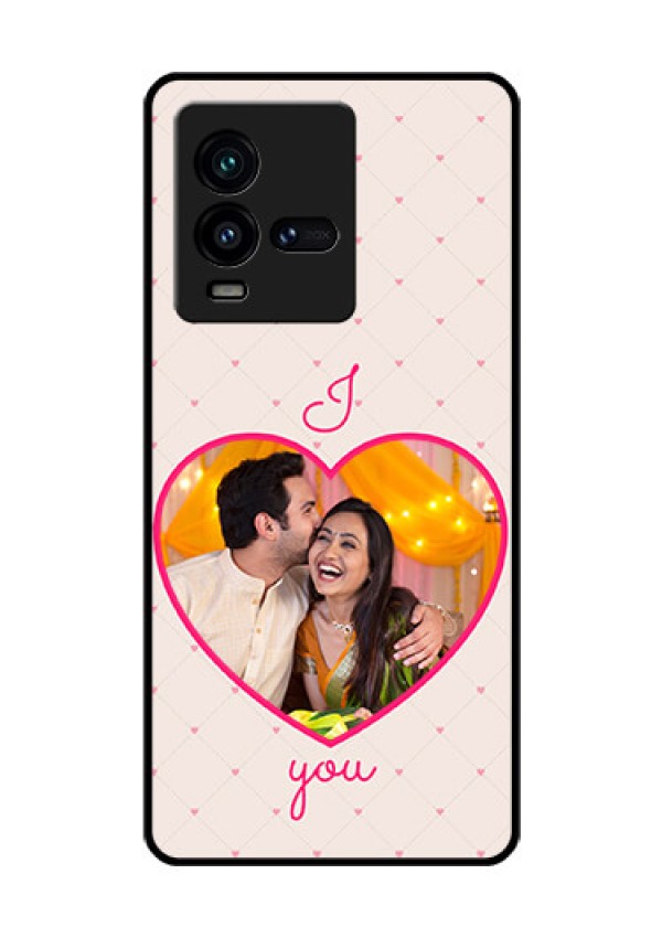 iQOO 9T 5G Custom Glass Mobile Case - Heart Shape Design