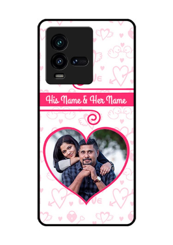 iQOO 9T 5G Personalized Glass Phone Case - Heart Shape Love Design