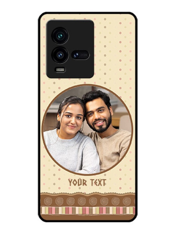 Custom iQOO 9T 5G Custom Glass Mobile Case - Brown Dotted Mobile Case Design