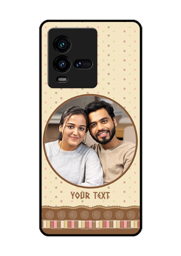 iQOO 9T 5G Custom Glass Mobile Case - Brown Dotted Mobile Case Design