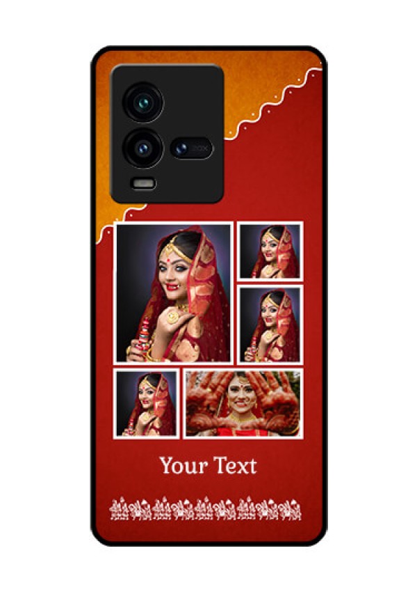 iQOO 9T 5G Personalized Glass Phone Case - Wedding Pic Upload Design