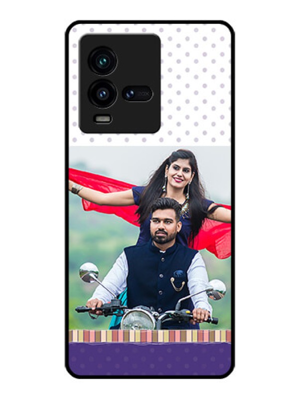 Custom iQOO 9T 5G Photo Printing on Glass Case - Cute Family Design