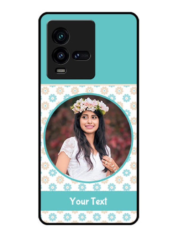 Custom iQOO 9T 5G Custom Glass Mobile Case - Beautiful Flowers Design