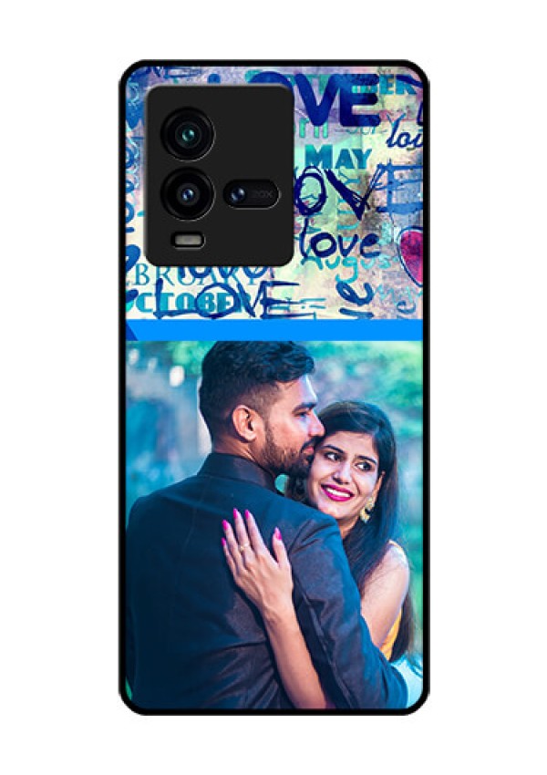 iQOO 9T 5G Custom Glass Mobile Case - Colorful Love Design