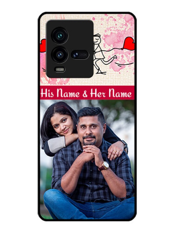 Custom iQOO 9T 5G Photo Printing on Glass Case - You and Me Case Design