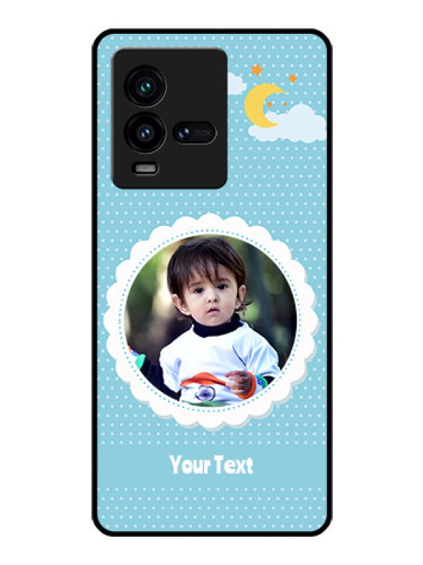 Custom iQOO 9T 5G Personalised Glass Phone Case - Violet Pattern Design