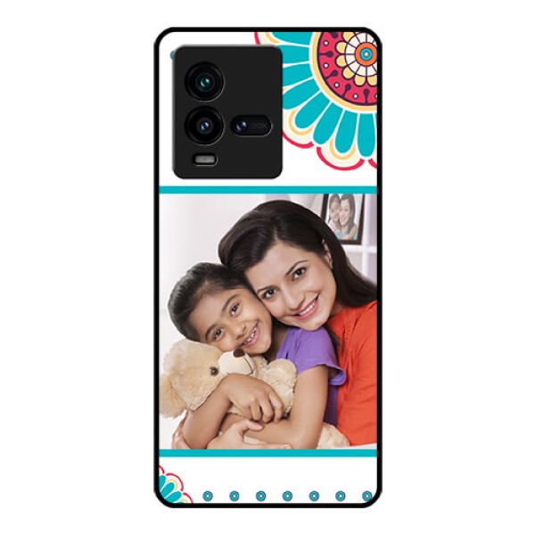 iQOO 9T 5G Custom Glass Phone Case - Flower Design