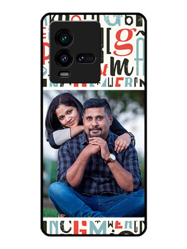 Custom iQOO 9T 5G Personalized Glass Phone Case - Alphabet Design