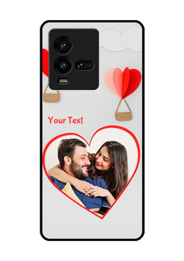 iQOO 9T 5G Custom Glass Mobile Case - Parachute Love Design