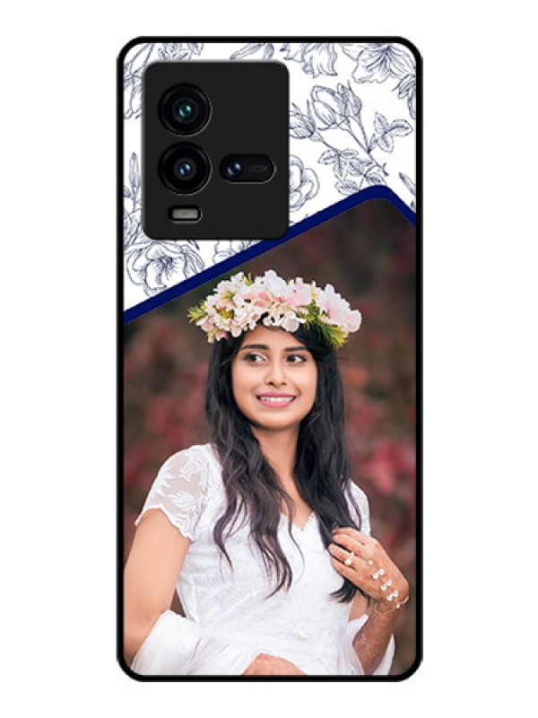 Custom iQOO 9T 5G Personalized Glass Phone Case - Premium Floral Design