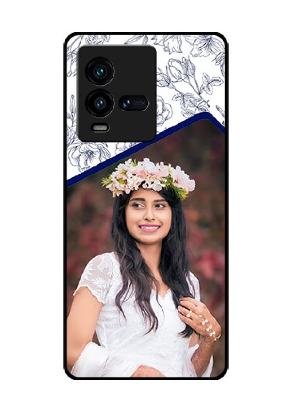 iQOO 9T 5G Personalized Glass Phone Case - Premium Floral Design