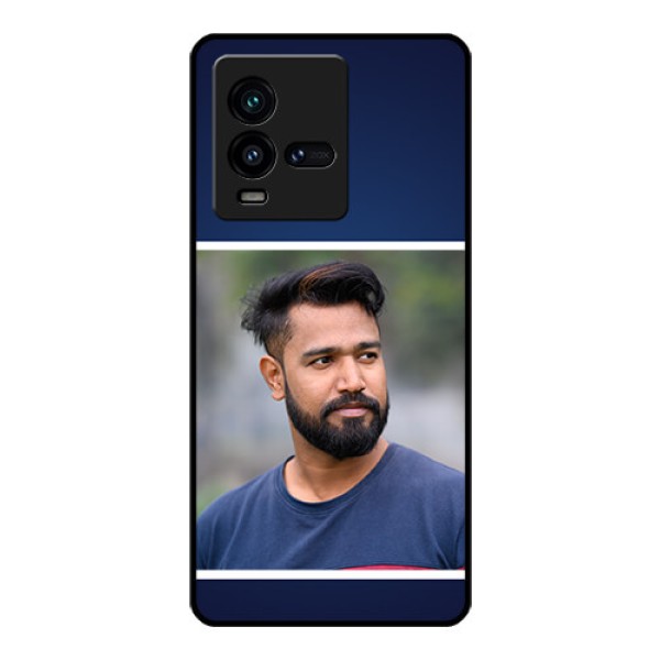 iQOO 9T 5G Personalized Glass Phone Case - Simple Royal Blue Design iQOO 9T 5G Personalized Glass Phone Case - Simple Royal Blue Design