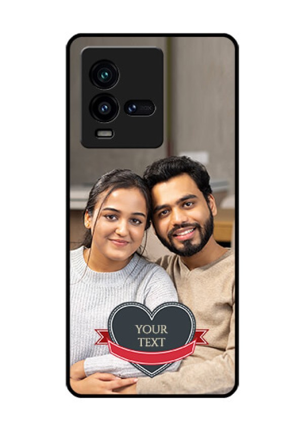 iQOO 9T 5G Custom Glass Phone Case - Just Married Couple Design