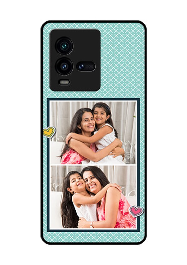 iQOO 9T 5G Custom Glass Phone Case - 2 Image Holder with Pattern Design