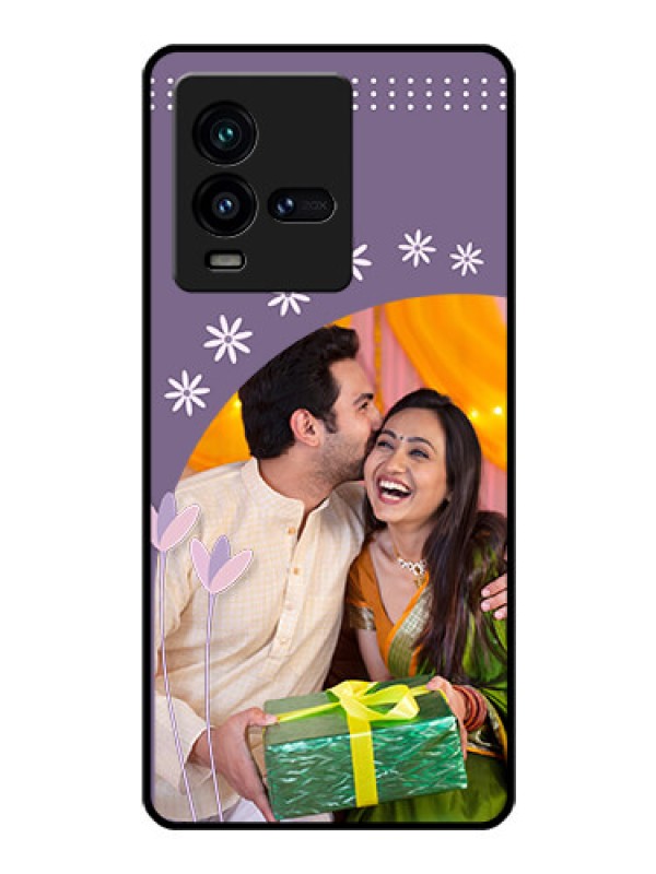 Custom iQOO 9T 5G Custom Glass Mobile Case - Lavender flowers design