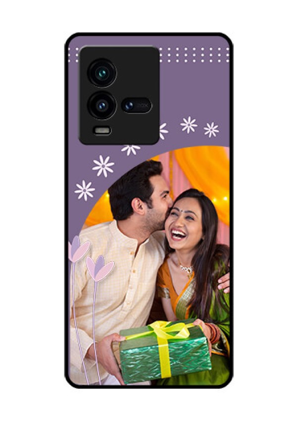 iQOO 9T 5G Custom Glass Mobile Case - Lavender flowers design