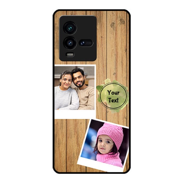 iQOO 9T 5G Custom Glass Phone Case - Wooden Texture Design