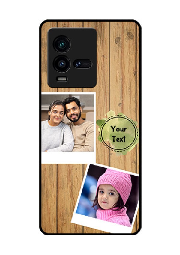 iQOO 9T 5G Custom Glass Phone Case - Wooden Texture Design