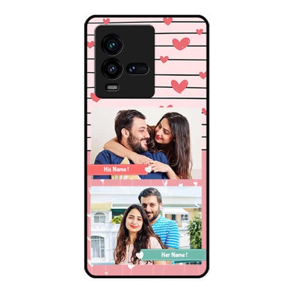 iQOO 9T 5G Custom Glass Mobile Case - Photo with Heart Design