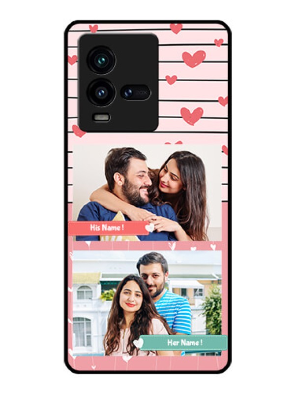 Custom iQOO 9T 5G Custom Glass Mobile Case - Photo with Heart Design