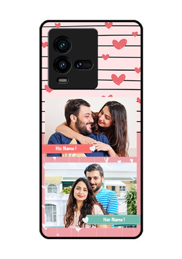 iQOO 9T 5G Custom Glass Mobile Case - Photo with Heart Design