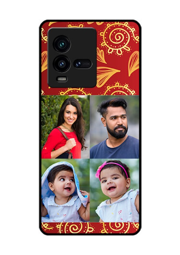 iQOO 9T 5G Photo Printing on Glass Case - 4 Image Traditional Design