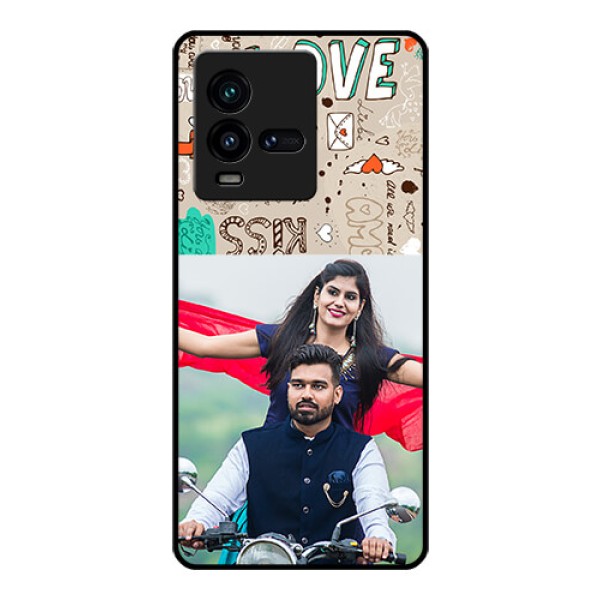 iQOO 9T 5G Custom Glass Phone Case - Love Doodle Pattern