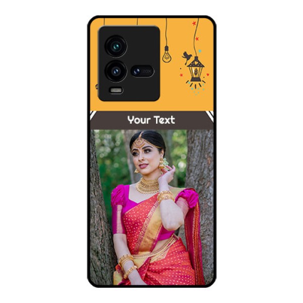 iQOO 9T 5G Custom Glass Mobile Case - with Family Picture and Icons iQOO 9T 5G Custom Glass Mobile Case - with Family Picture and Icons