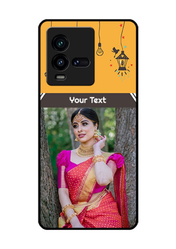 iQOO 9T 5G Custom Glass Mobile Case - with Family Picture and Icons