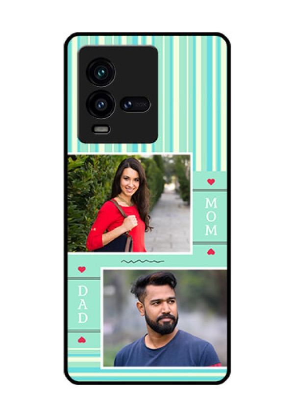 iQOO 9T 5G Custom Glass Phone Case - Mom & Dad Pic Design