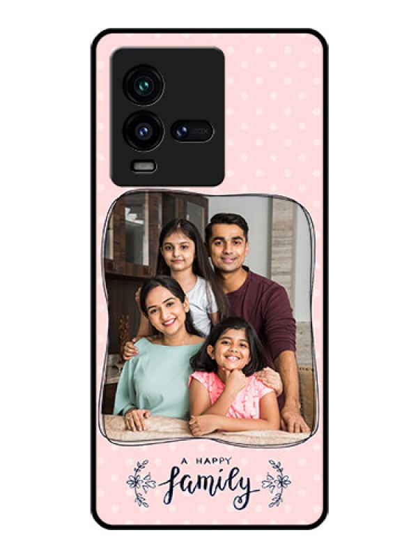 Custom iQOO 9T 5G Custom Glass Phone Case - Family with Dots Design
