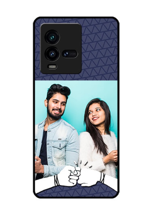 iQOO 9T 5G Photo Printing on Glass Case - with Best Friends Design