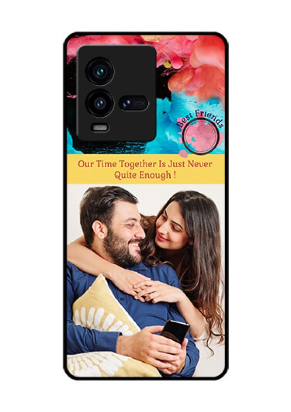 iQOO 9T 5G Custom Glass Mobile Case - Quote with Acrylic Painting Design