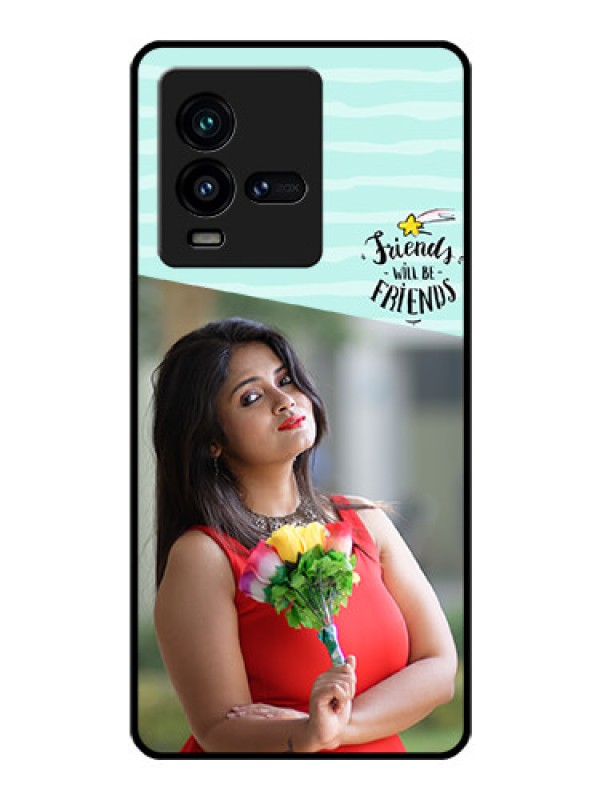 Custom iQOO 9T 5G Custom Glass Phone Case - Friends Picture Icon Design