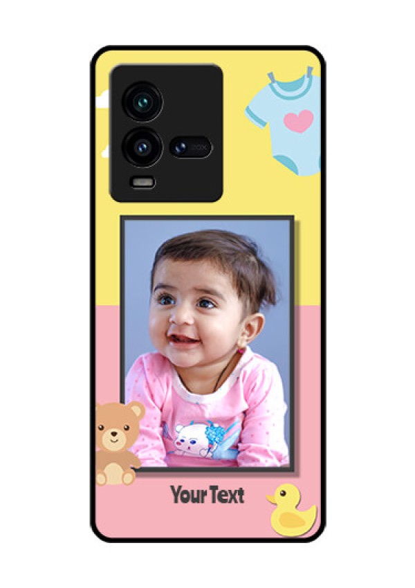 iQOO 9T 5G Photo Printing on Glass Case - Kids 2 Color Design