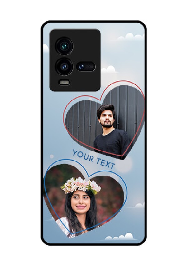 iQOO 9T 5G Custom Glass Mobile Case - Blue Color Couple Design