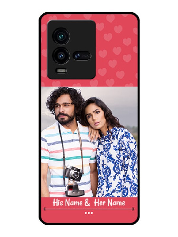 Custom iQOO 9T 5G Photo Printing on Glass Case - Simple Love Design