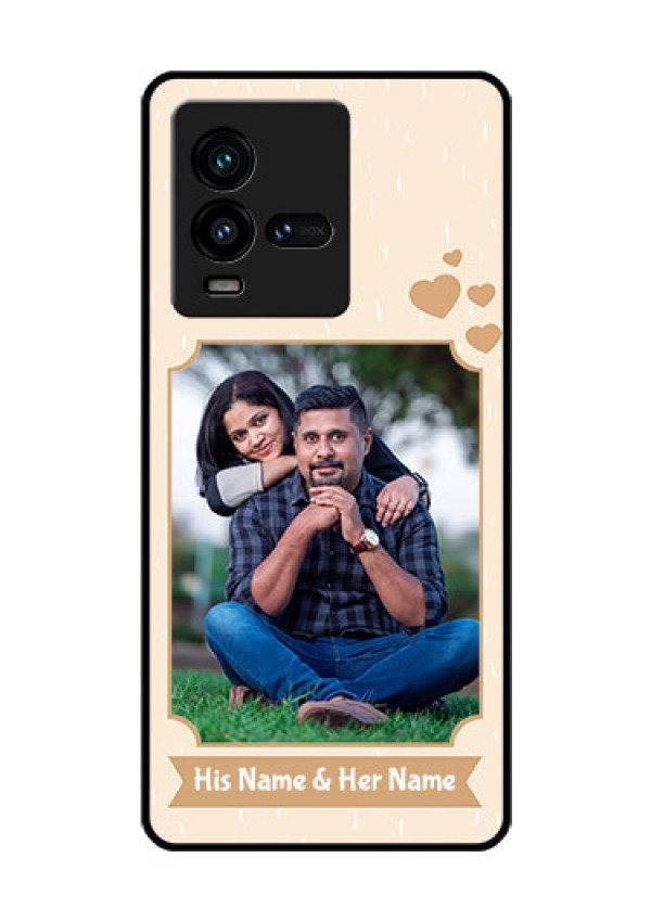 iQOO 9T 5G Custom Glass Phone Case - with confetti love design