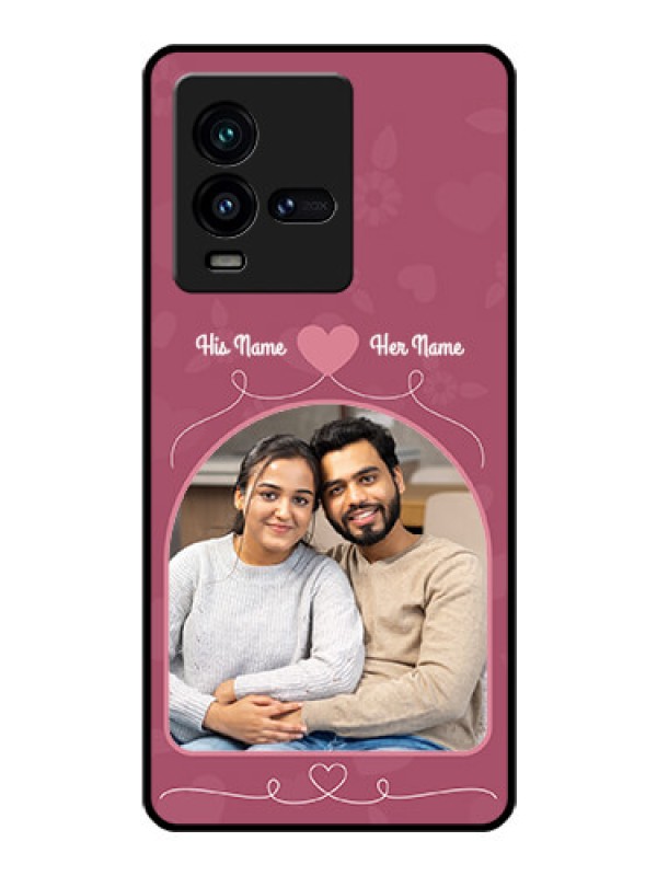 Custom iQOO 9T 5G Photo Printing on Glass Case - Love Floral Design